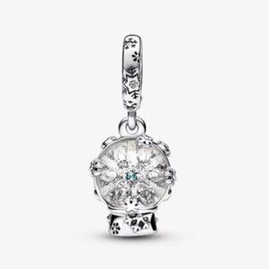 Pandora Snowflake Snow Globe Dangle Charm